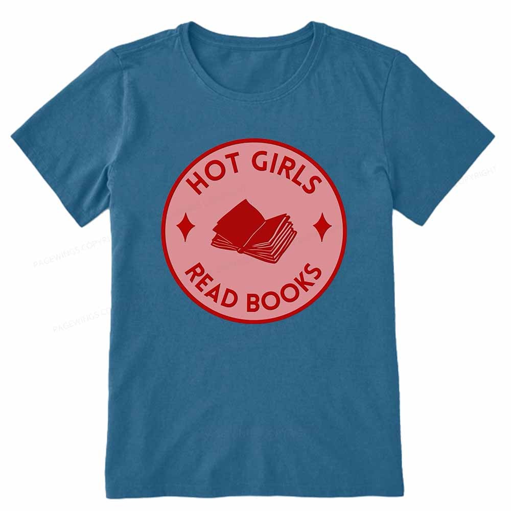 Pagewings Hot Girls Read Books Unisex Classic T-shirt