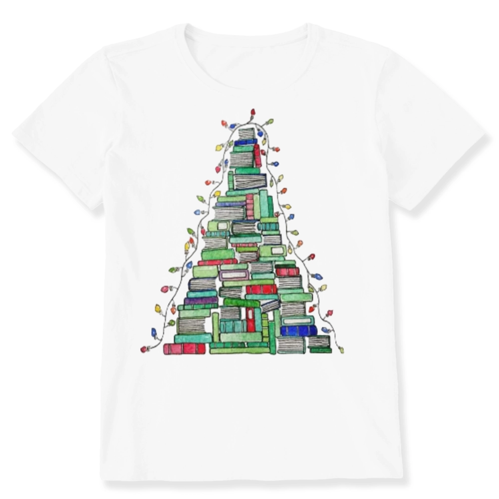 Pagewings Christmas Book Tree Unisex Classic T-shirt