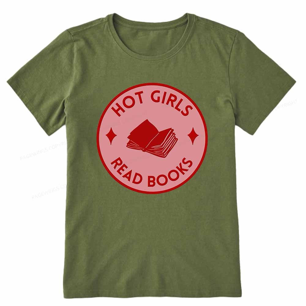 Pagewings Hot Girls Read Books Unisex Classic T-shirt