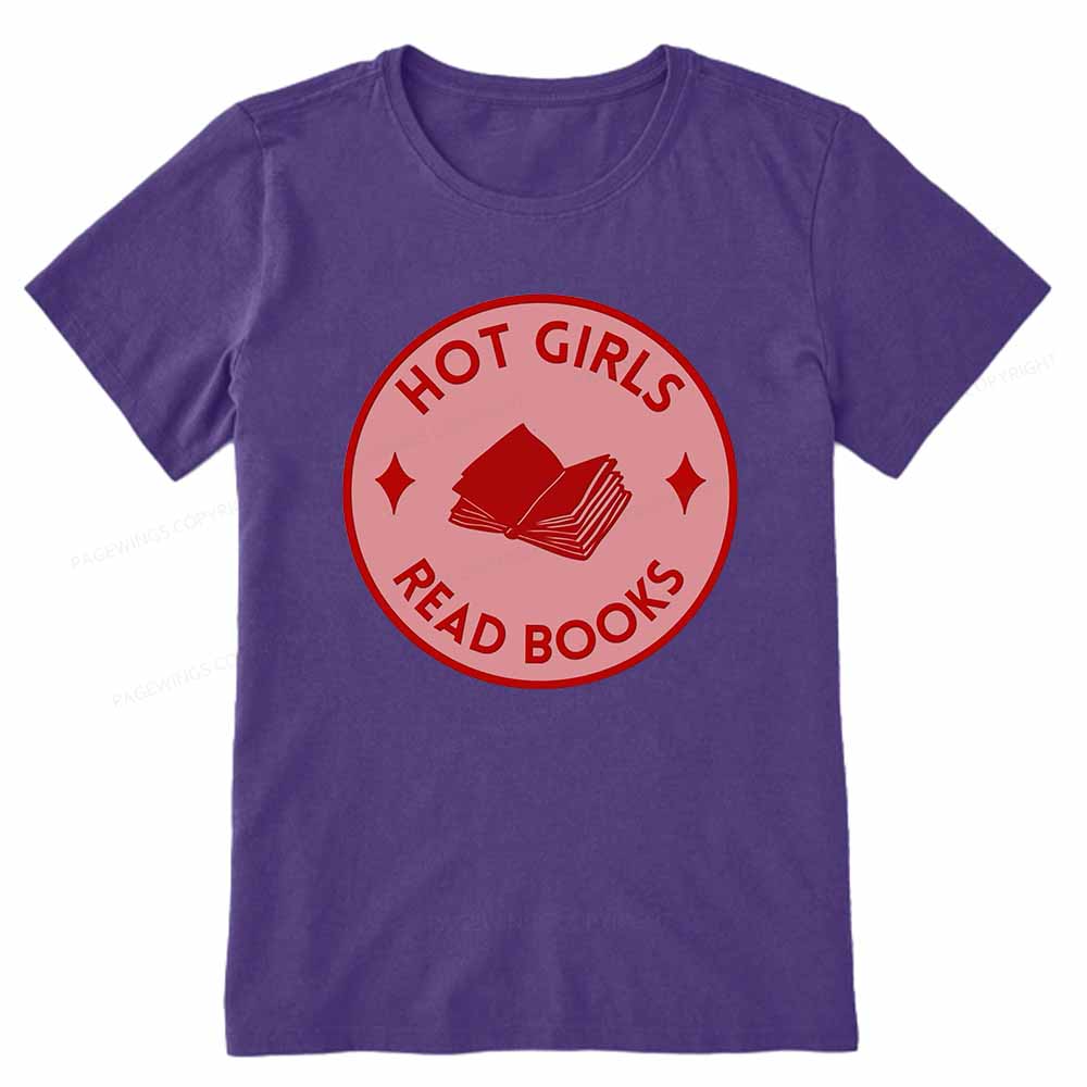 Pagewings Hot Girls Read Books Unisex Classic T-shirt