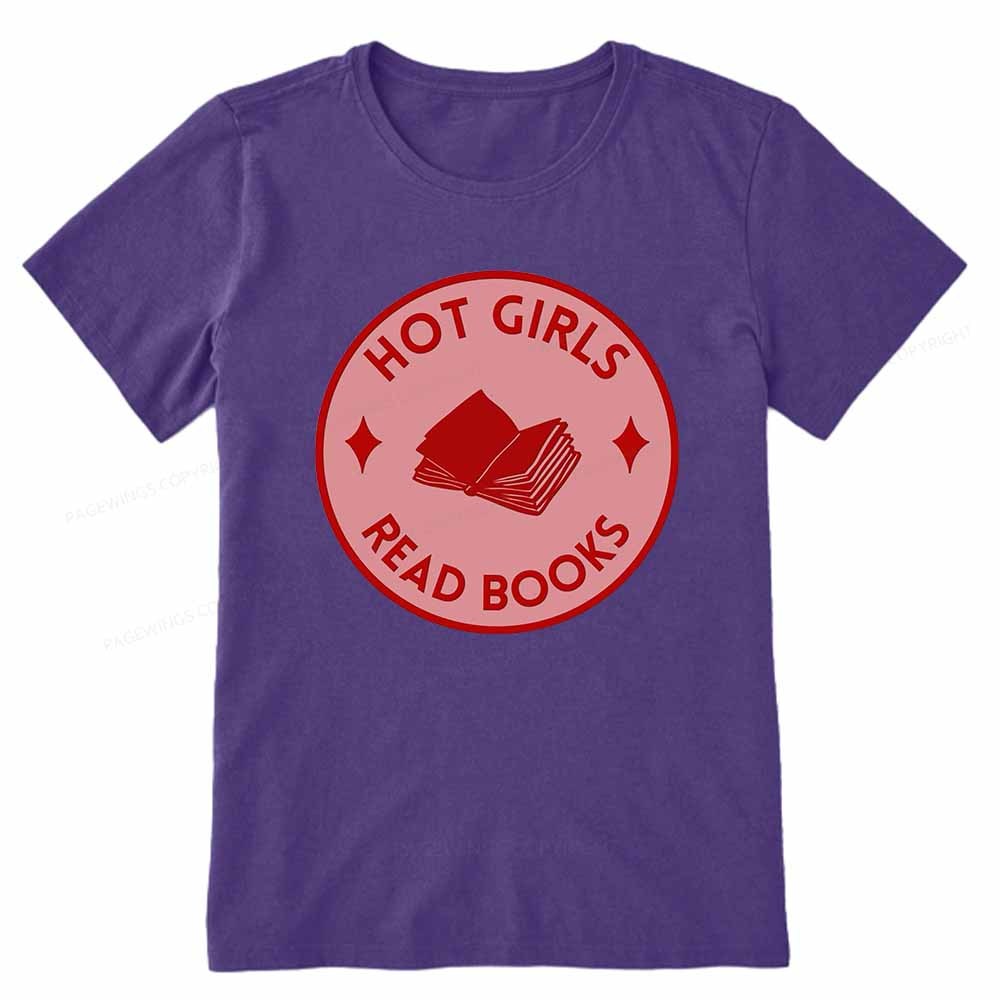 Pagewings Hot Girls Read Books Unisex Classic T-shirt