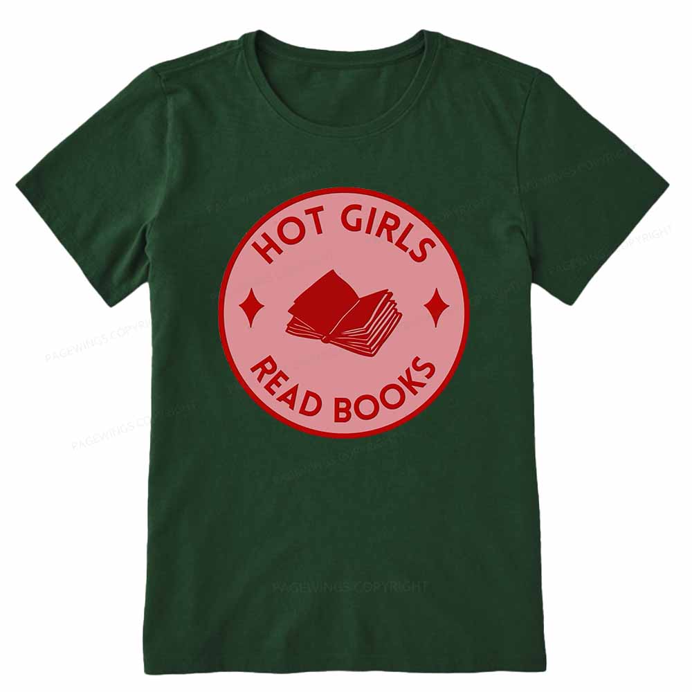 Pagewings Hot Girls Read Books Unisex Classic T-shirt