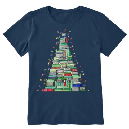 Pagewings Christmas Book Tree Unisex Classic T-shirt