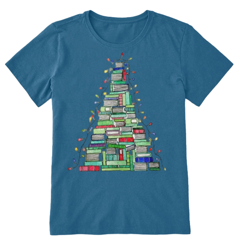 Pagewings Christmas Book Tree Unisex Classic T-shirt