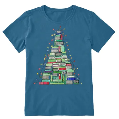 Pagewings Christmas Book Tree Unisex Classic T-shirt