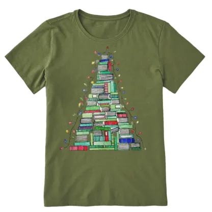Pagewings Christmas Book Tree Unisex Classic T-shirt