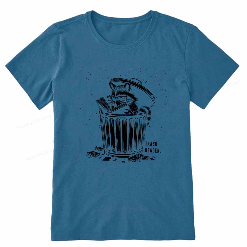 Pagewings Trash Reader Raccoon - Book Quote Unisex Classic T-shirt