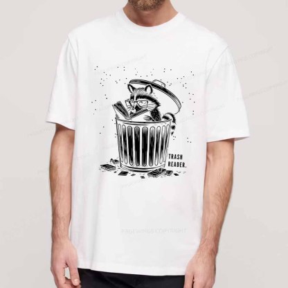 Pagewings Trash Reader Raccoon - Book Quote Unisex Classic T-shirt