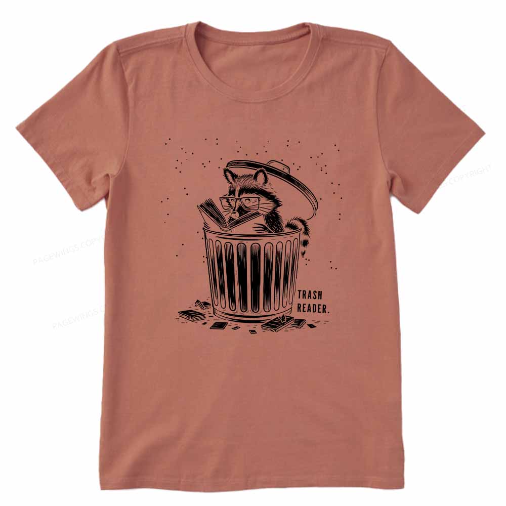Pagewings Trash Reader Raccoon - Book Quote Unisex Classic T-shirt