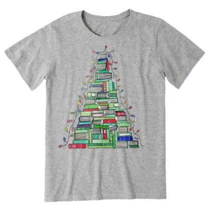 Pagewings Christmas Book Tree Unisex Classic T-shirt