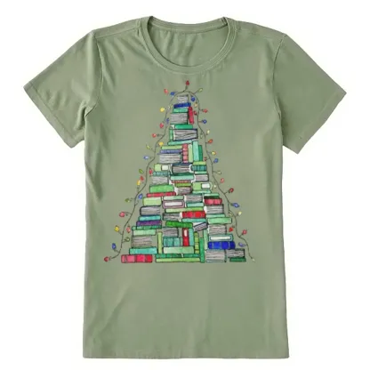 Pagewings Christmas Book Tree Unisex Classic T-shirt