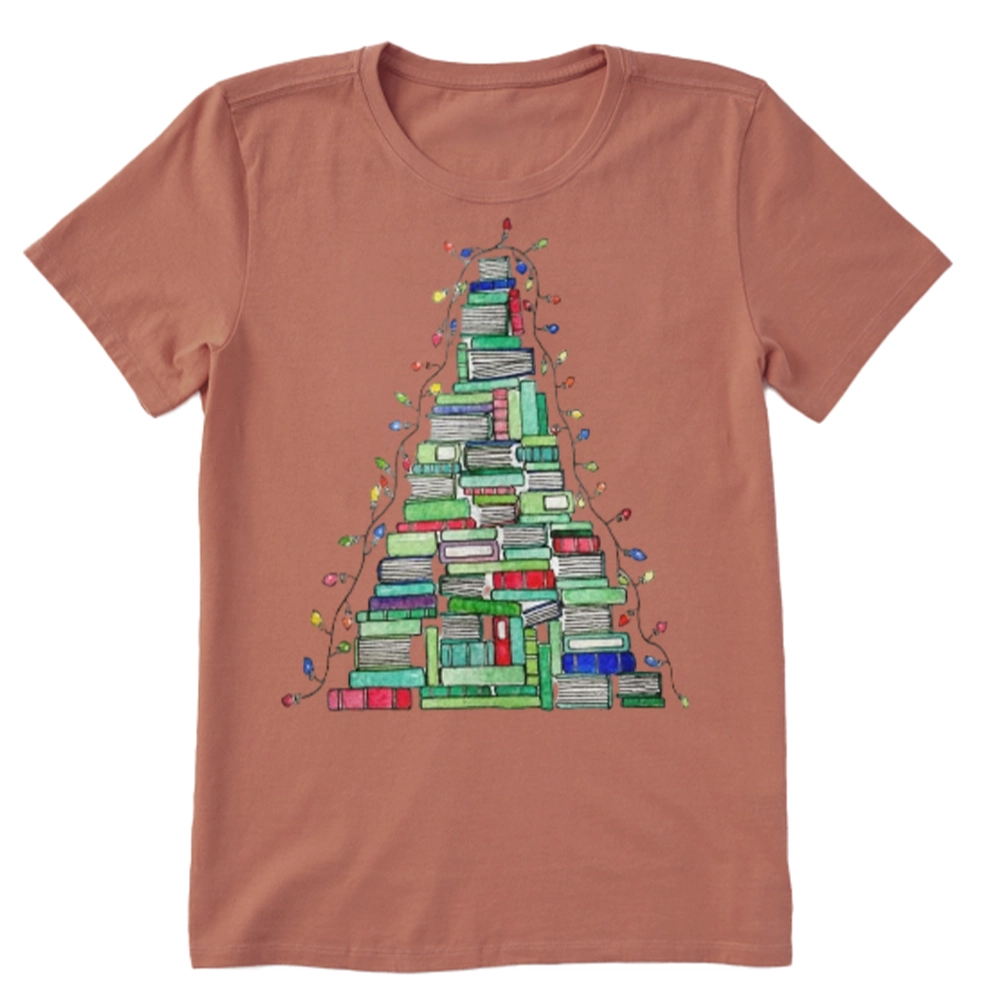 Pagewings Christmas Book Tree Unisex Classic T-shirt