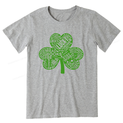 Pagewings St Patricks Day Shirt Lucky Reading Shirt Unisex Classic T-shirt