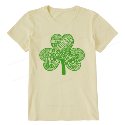 Pagewings St Patricks Day Shirt Lucky Reading Shirt Unisex Classic T-shirt