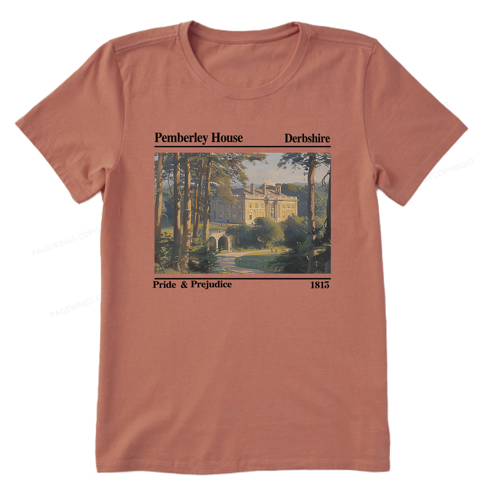 Pagewings Pride and Prejudice Pemberley House Unisex Classic T-shirt