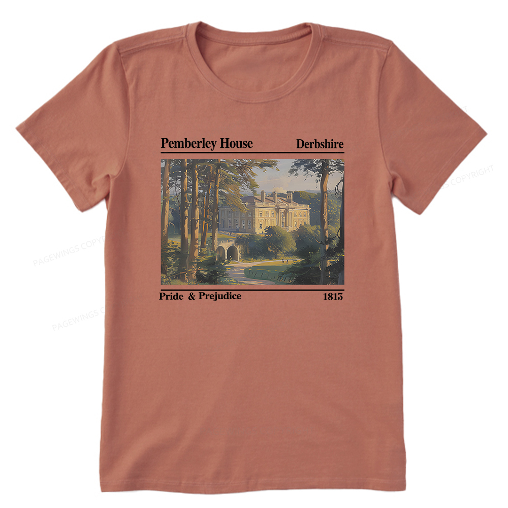 Pagewings Pride and Prejudice Pemberley House Unisex Classic T-shirt