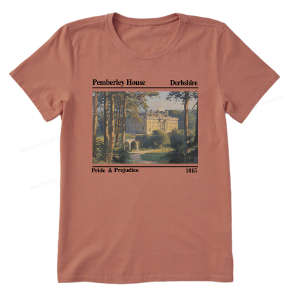 Pagewings Pride and Prejudice Pemberley House Unisex Classic T-shirt