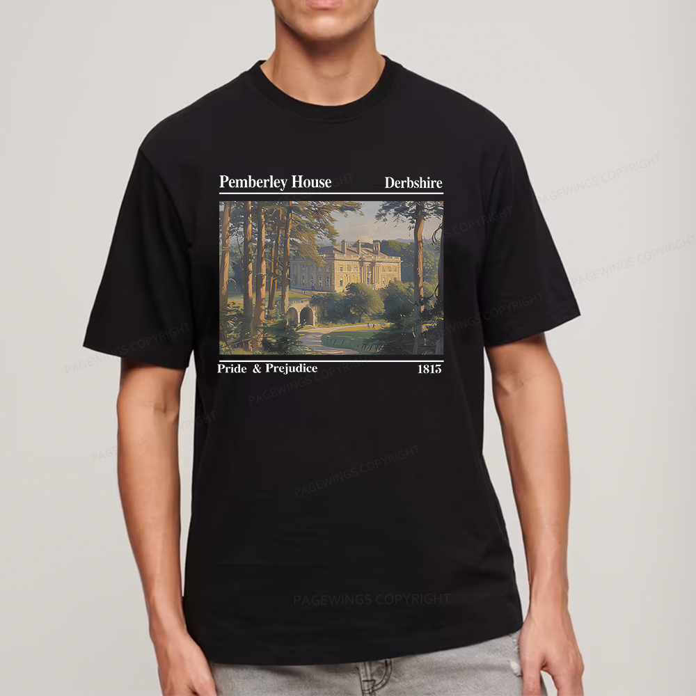 Pagewings Pride and Prejudice Pemberley House Unisex Classic T-shirt