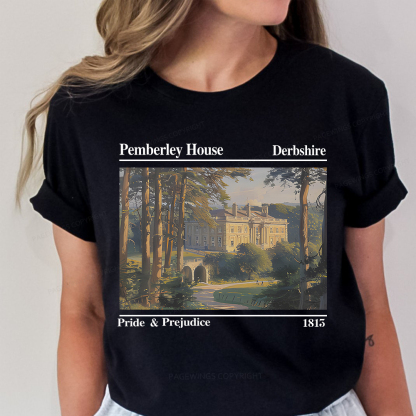 Pagewings Pride and Prejudice Pemberley House Unisex Classic T-shirt