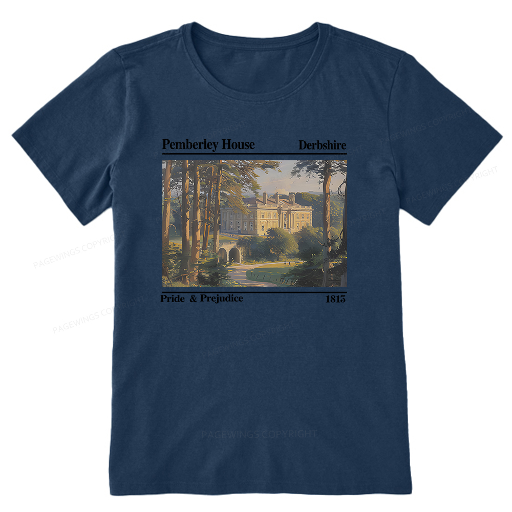 Pagewings Pride and Prejudice Pemberley House Unisex Classic T-shirt