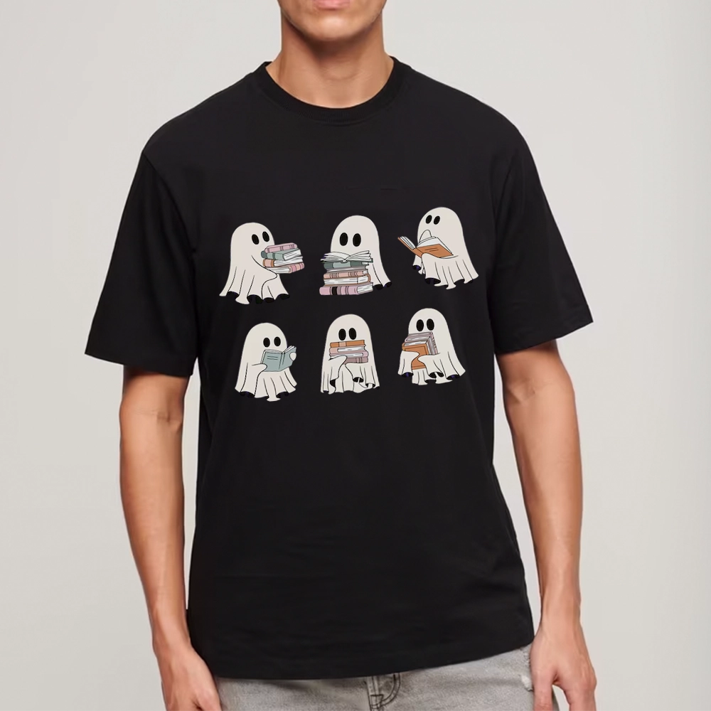 Pagewings Ghost Reading Halloween Unisex Classic T-shirt