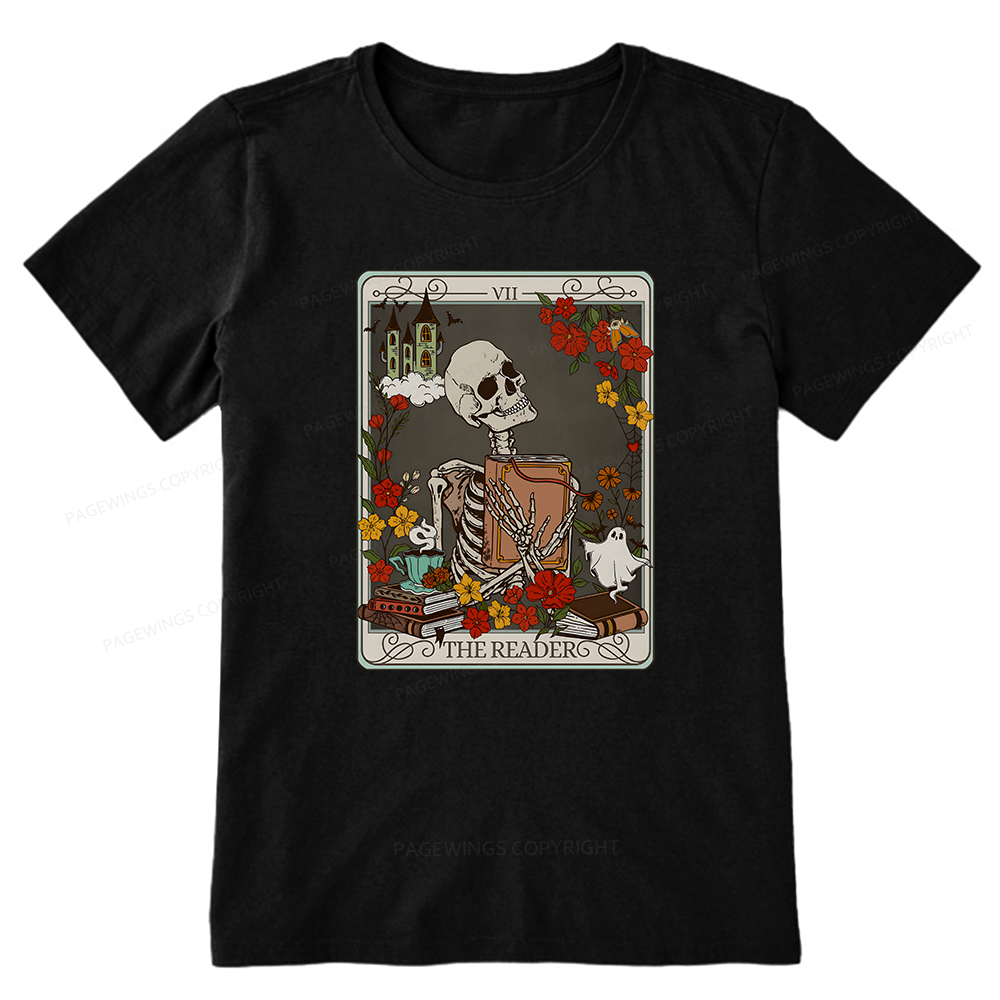 Pagewings The Reader Tarot Card TShirt, Bookish Shirt Unisex Classic T-shirt