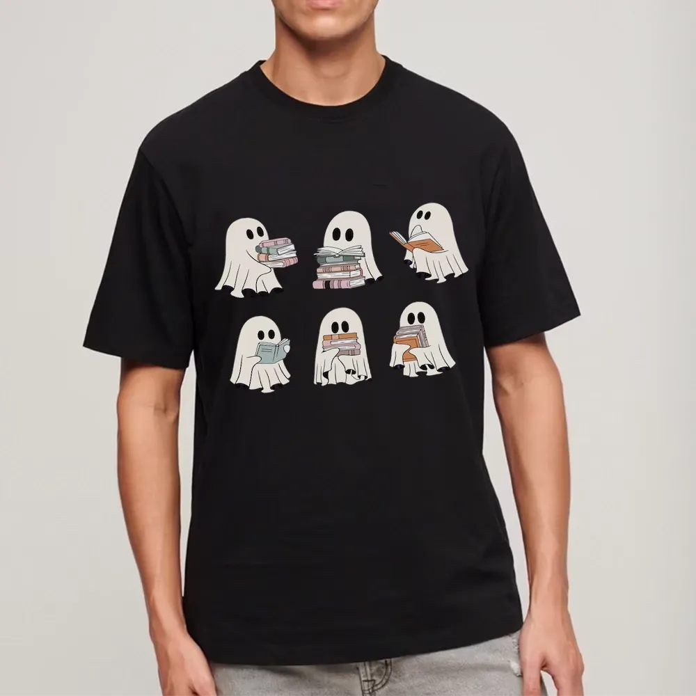 Pagewings Ghost Reading Halloween Unisex Classic T-shirt