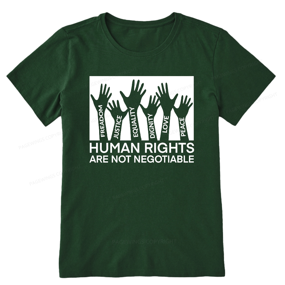 Pagewings Human Rights Are Not Negotiable Shirt Unisex Classic T-shirt
