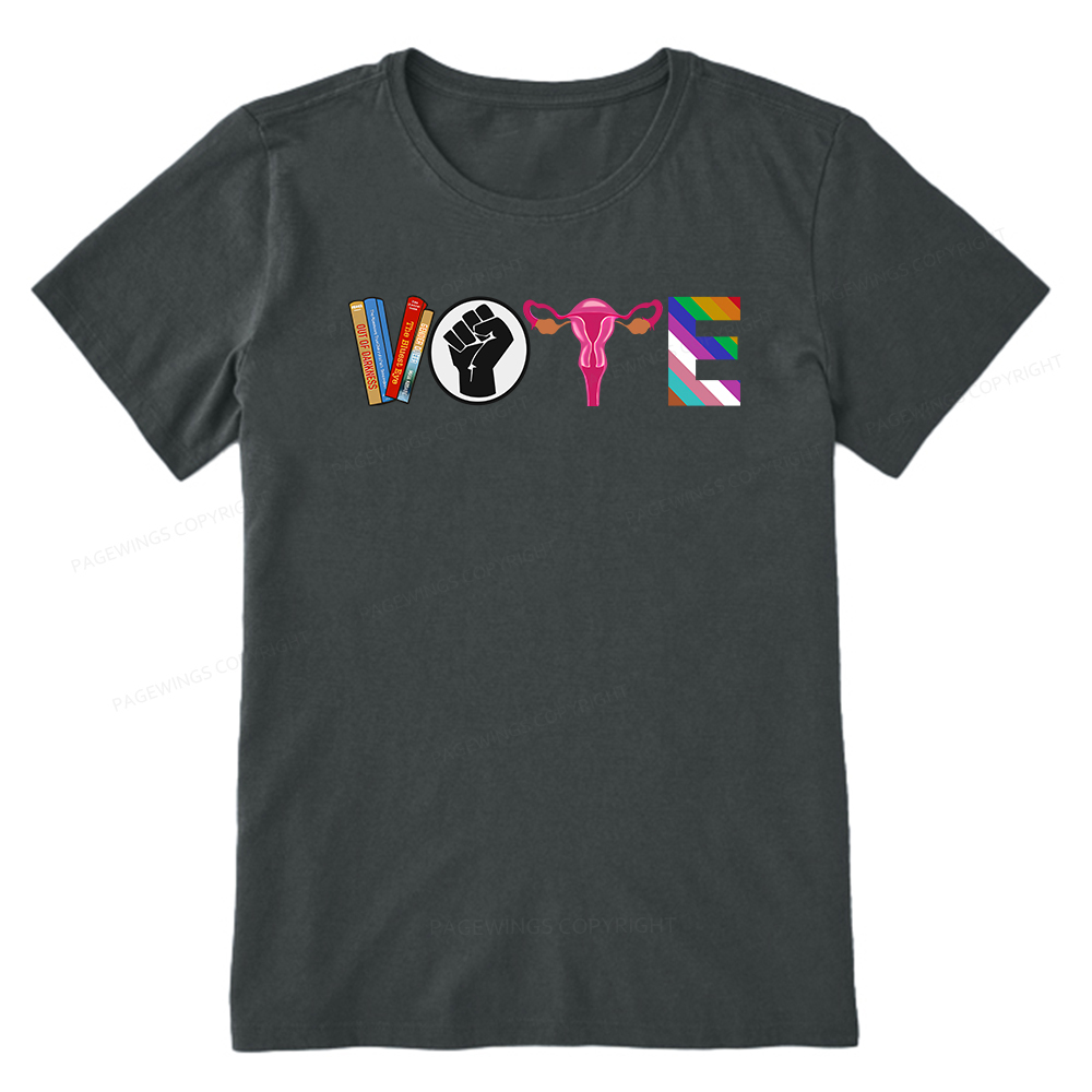 Pagewings VOTE Banned Books T-Shirt Unisex Classic T-shirt