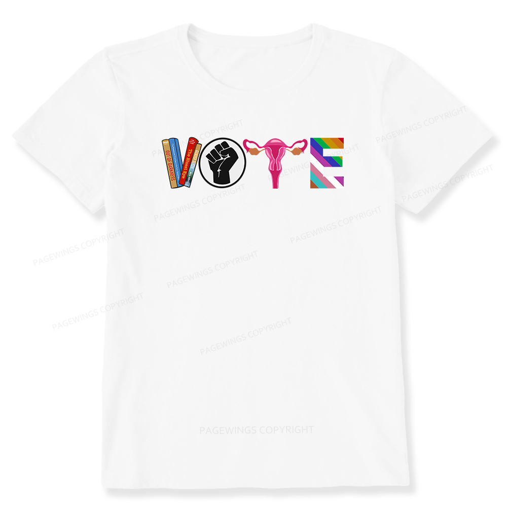 Pagewings VOTE Banned Books T-Shirt Unisex Classic T-shirt