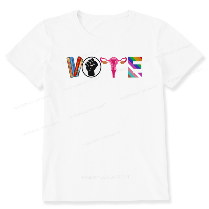 Pagewings VOTE Banned Books T-Shirt Unisex Classic T-shirt