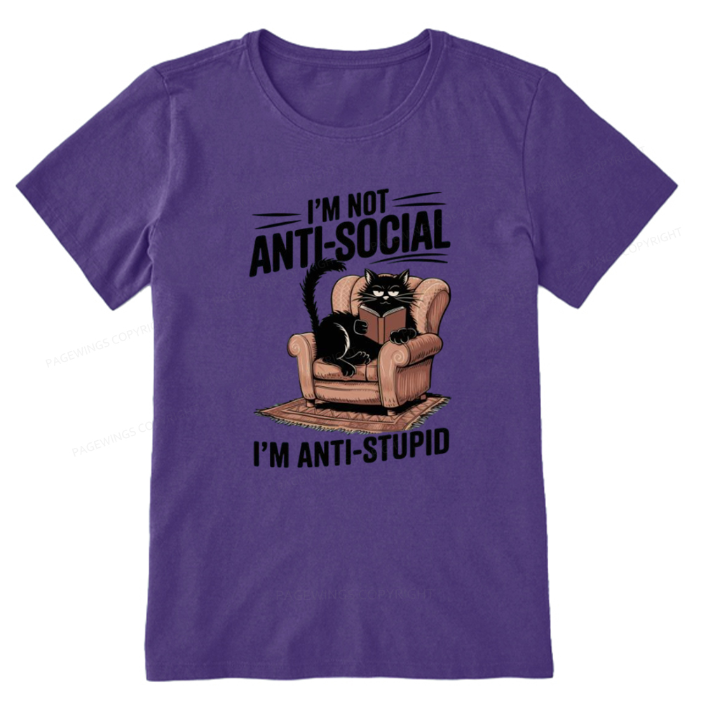 Pagewings Anti-Stupid Cat Unisex Classic T-shirt