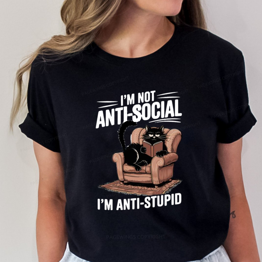 Pagewings Anti-Stupid Cat Unisex Classic T-shirt