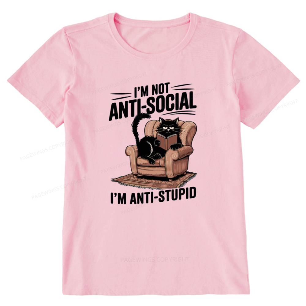 Pagewings Anti-Stupid Cat Unisex Classic T-shirt
