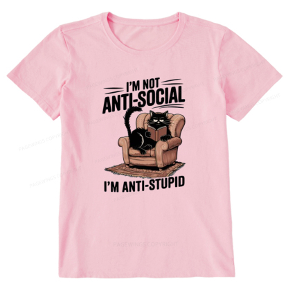 Pagewings Anti-Stupid Cat Unisex Classic T-shirt