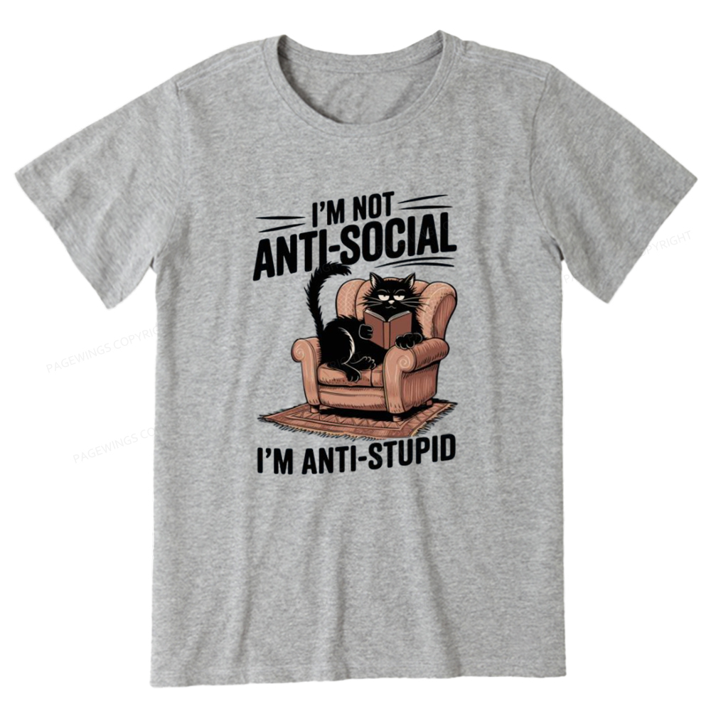 Pagewings Anti-Stupid Cat Unisex Classic T-shirt