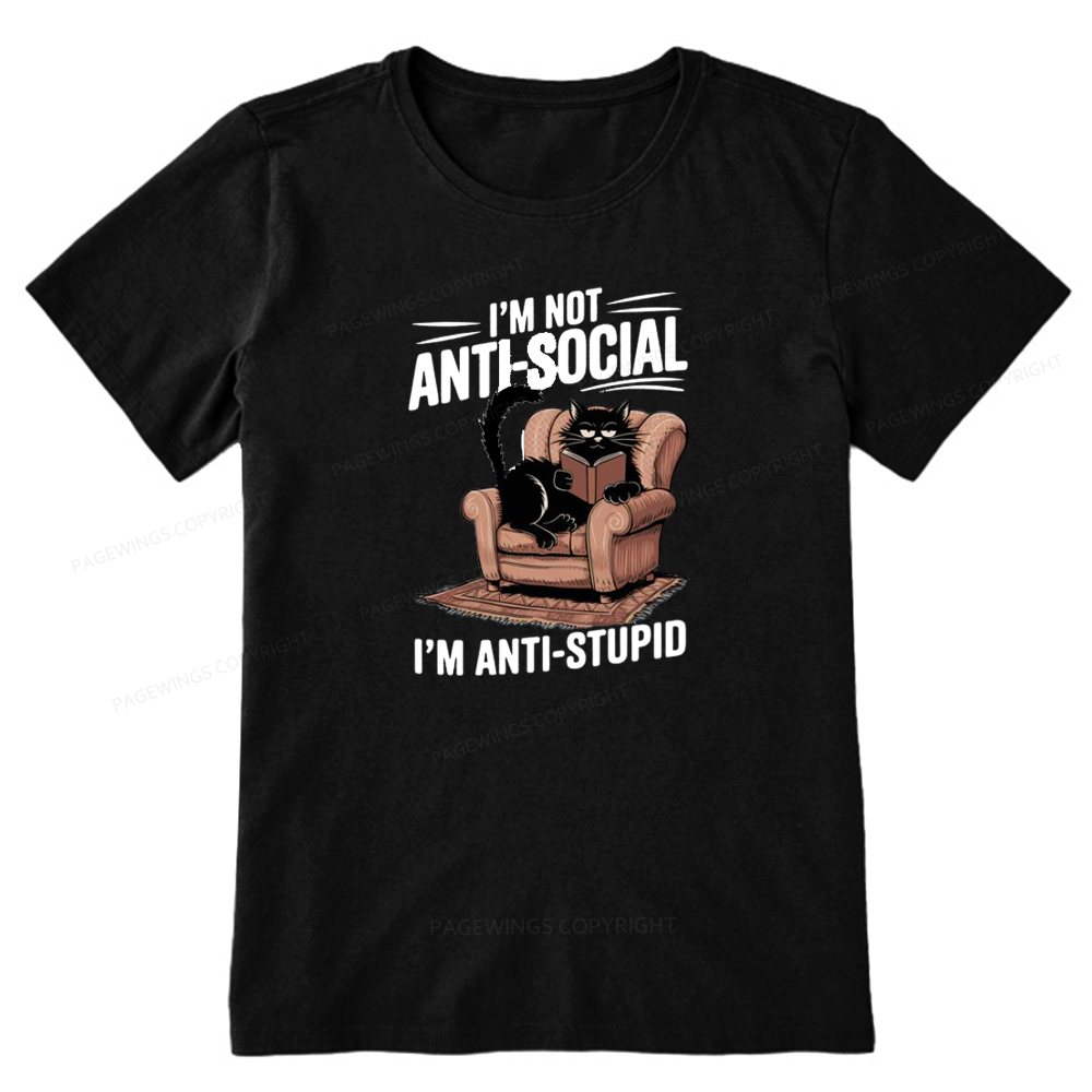 Pagewings Anti-Stupid Cat Unisex Classic T-shirt