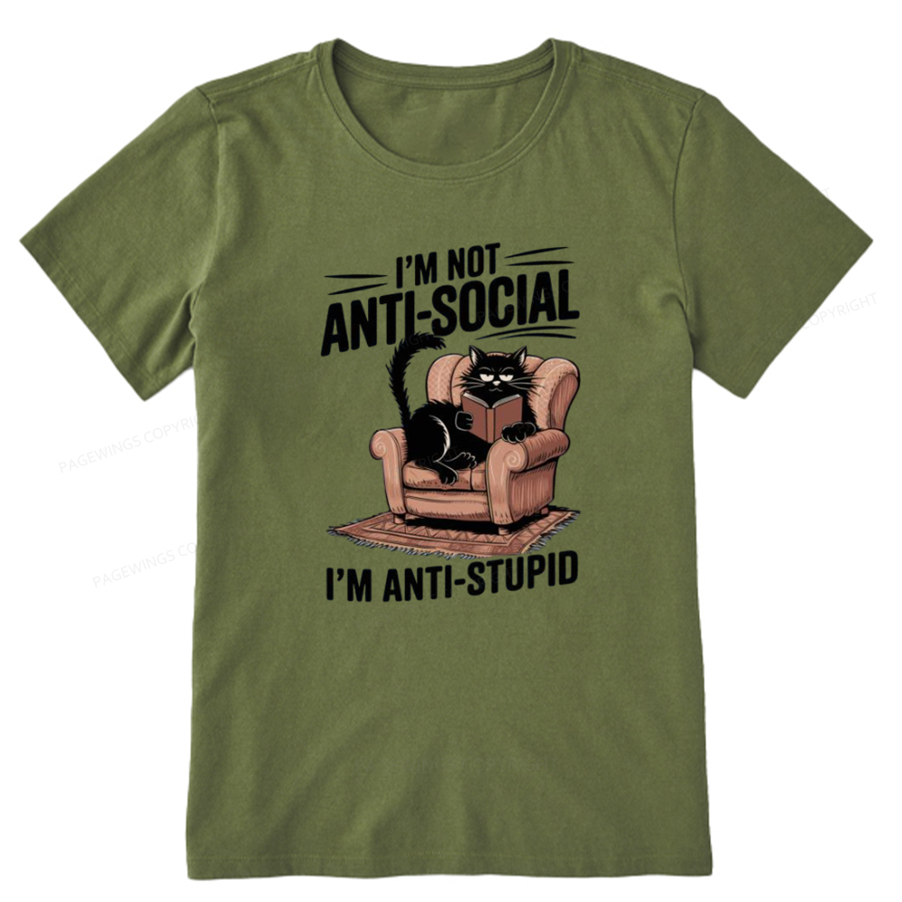 Pagewings Anti-Stupid Cat Unisex Classic T-shirt