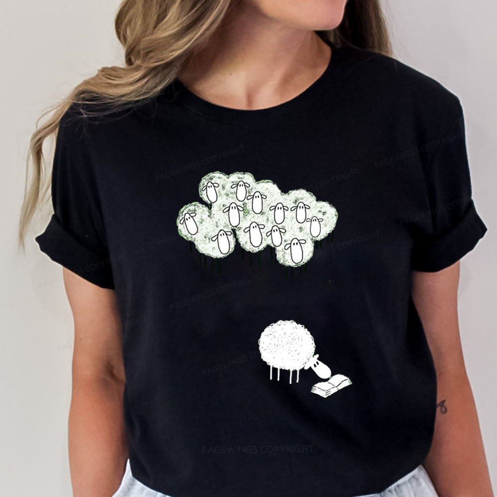 Pagewings Reading Fluffy Flock Unisex Classic T-shirt