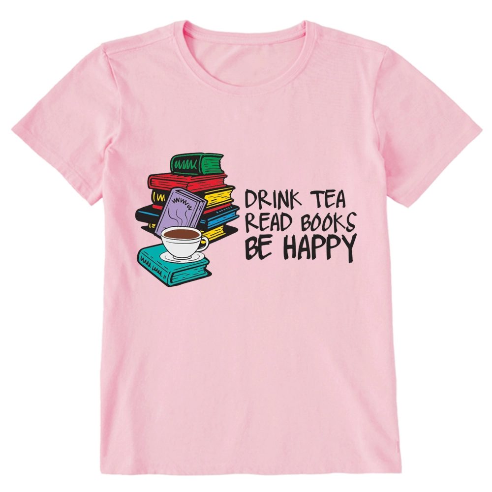 Pagewings Drink Tea Read Books Be Happy Unisex Classic T-shirt