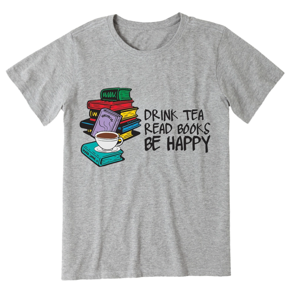 Pagewings Drink Tea Read Books Be Happy Unisex Classic T-shirt