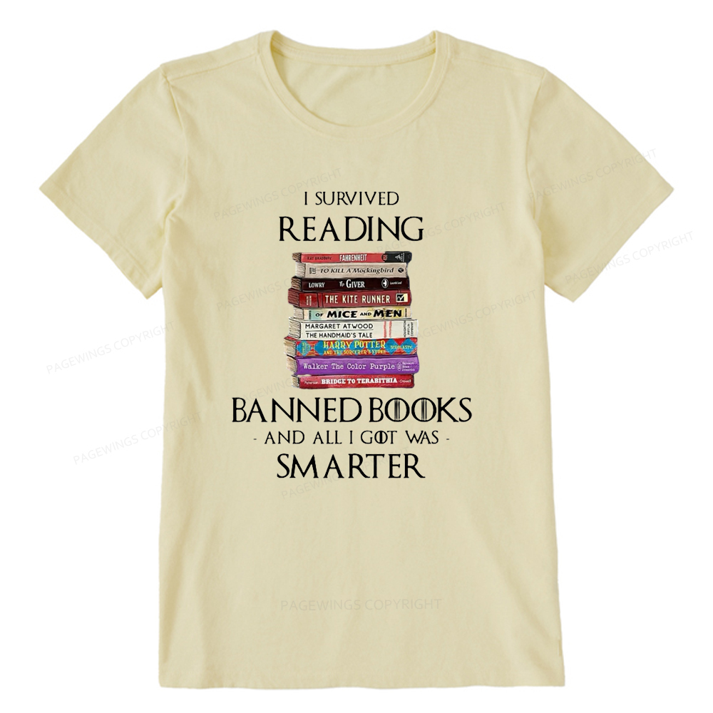 Pagewings I Survived Reading Banned Books Unisex Classic T-shirt