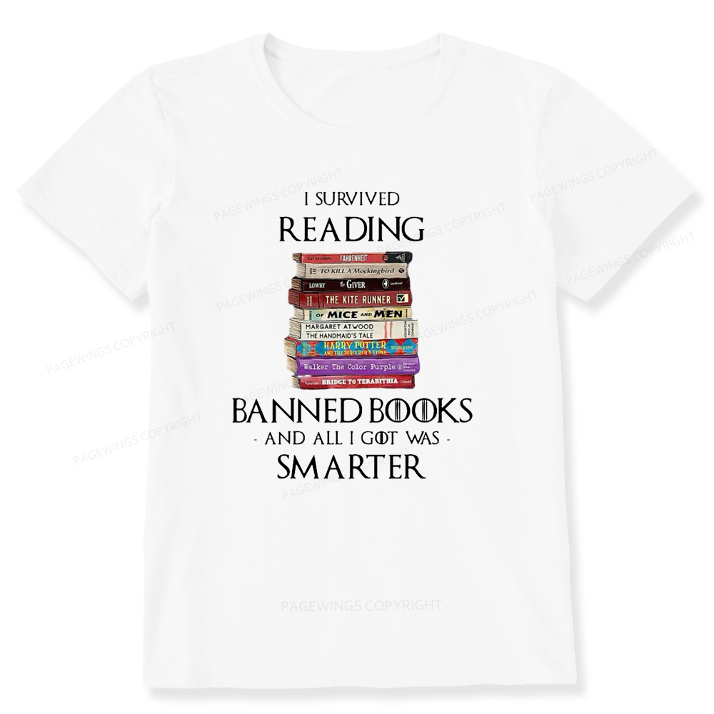 Pagewings I Survived Reading Banned Books Unisex Classic T-shirt