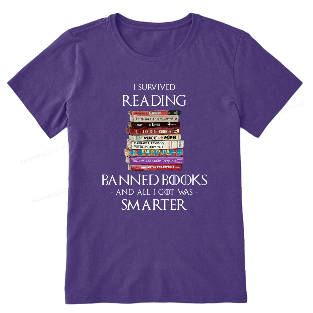Pagewings I Survived Reading Banned Books Unisex Classic T-shirt
