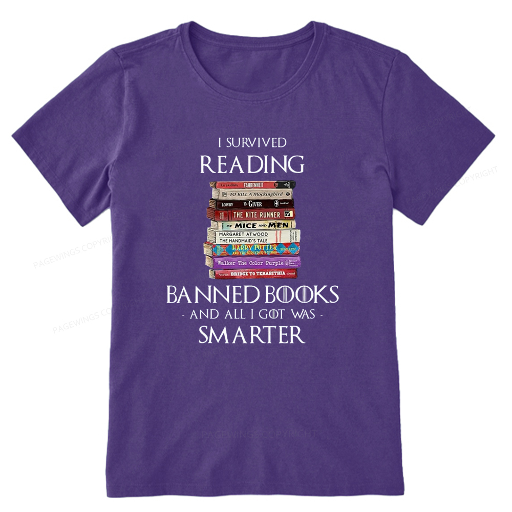 Pagewings I Survived Reading Banned Books Unisex Classic T-shirt