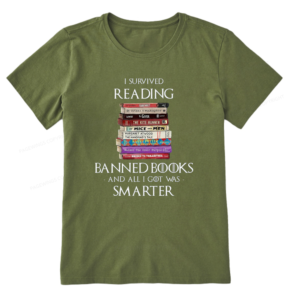 Pagewings I Survived Reading Banned Books Unisex Classic T-shirt