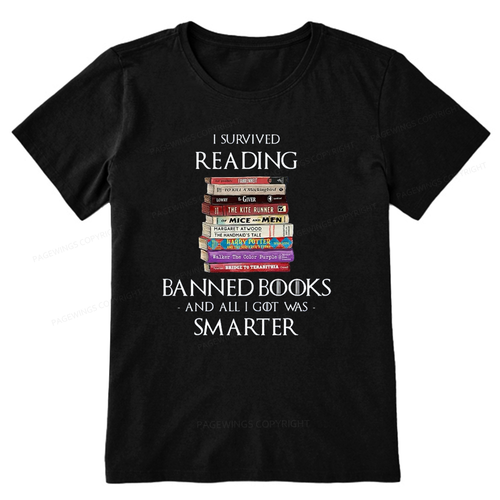 Pagewings I Survived Reading Banned Books Unisex Classic T-shirt