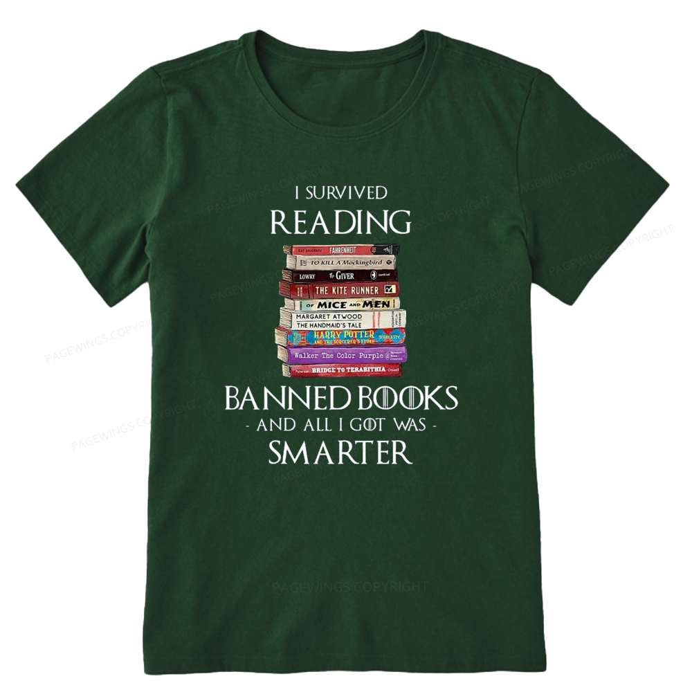 Pagewings I Survived Reading Banned Books Unisex Classic T-shirt