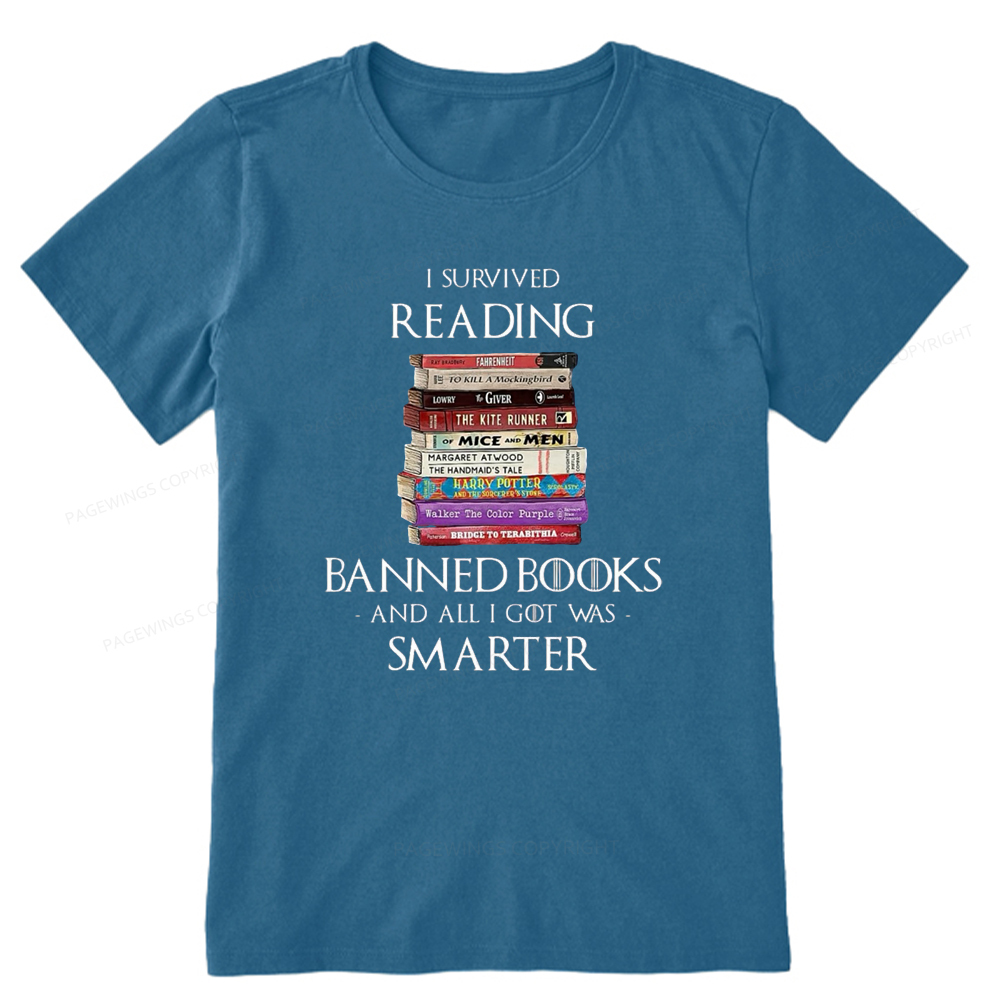 Pagewings I Survived Reading Banned Books Unisex Classic T-shirt