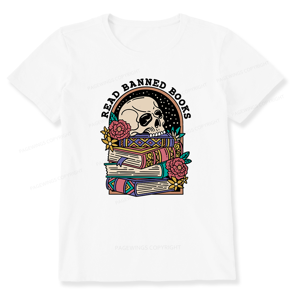 Pagewings Read Banned Book Floral Unisex Tee Unisex Classic T-shirt